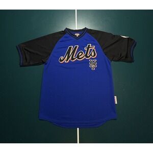 New York Mets Jersey‎ Men's Medium Arm Patch Embroidered Blue Stitches